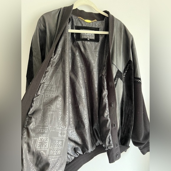 Maxini Collezione Leather Jacket Black  XXL - Picture 14 of 15